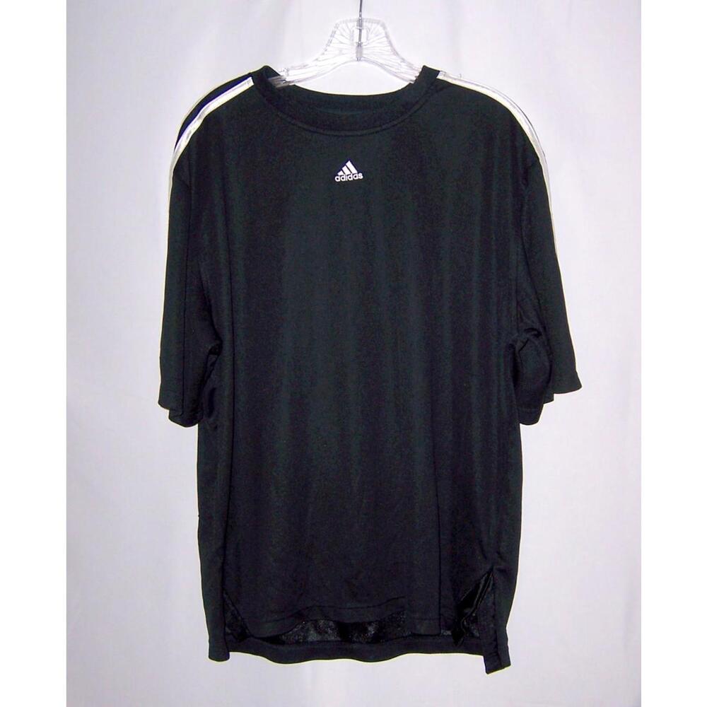 Vintage Adidas Men's Large Black Short Sleeve Athletic Shirt